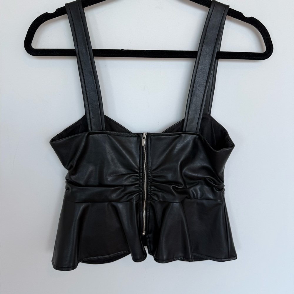 A.L.C. Lauryn II Faux-Leather Top - Picture 5 of 8